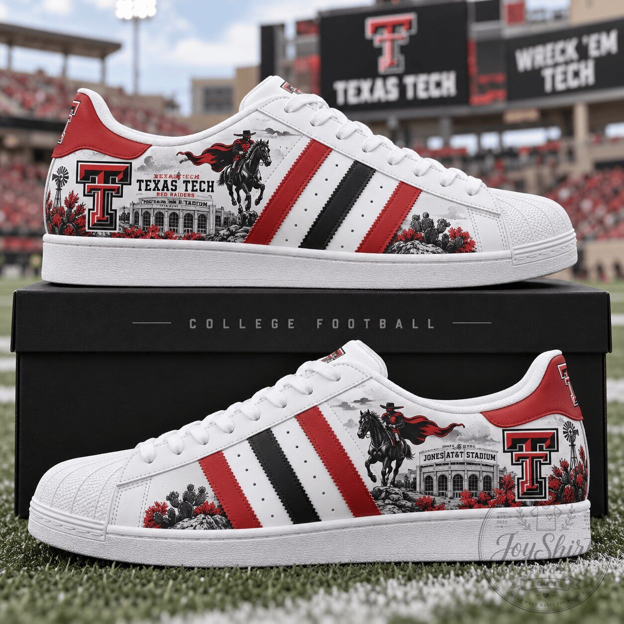 Texas Tech Red Raiders Jones AT&T Stadium Wreck 'Em Tech Sneakers