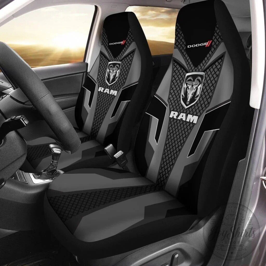 Dodge RAM Logo Car Seat Covers, Full Set Vehicle Seat Protectors