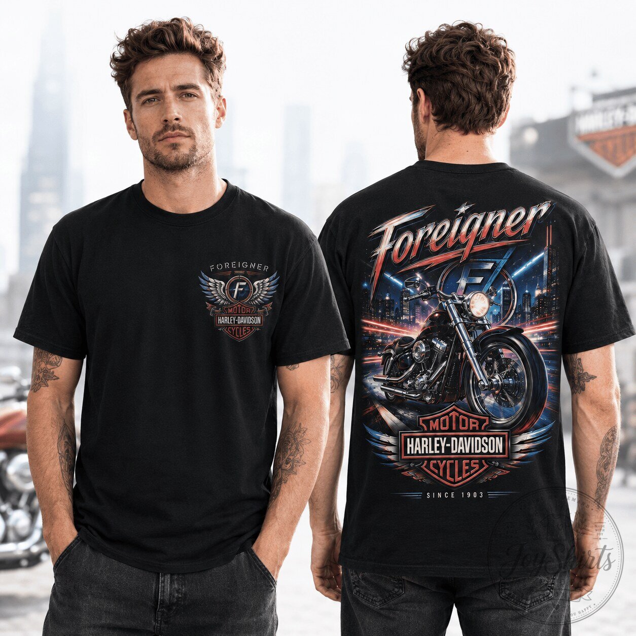 Foreigner Harley Davidson shirt, Midnight Highway Motorcycle Band T-Shirt 1 Foreigner Harley Davidson shirt, Midnight Highway Motorcycle Band T-Shirt