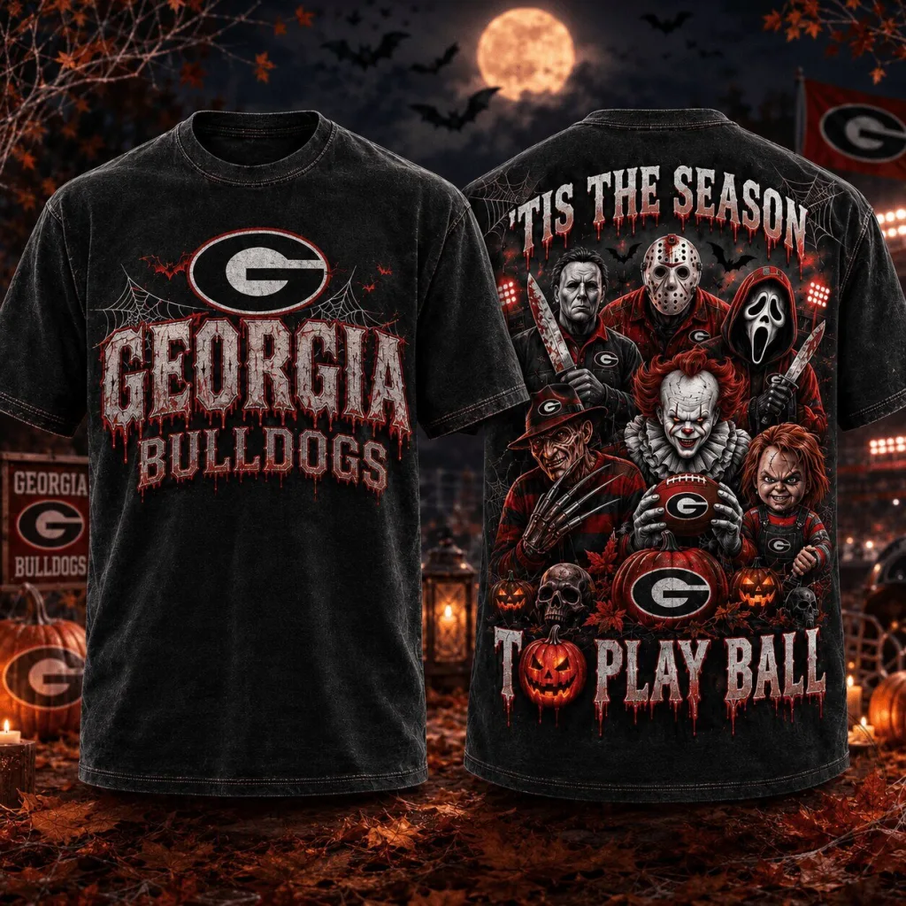 Georgia Bulldogs Halloween Slasher Horror Movie Characters T-Shirt 23 Georgia Bulldogs Halloween Slasher Horror Movie Characters T-Shirt