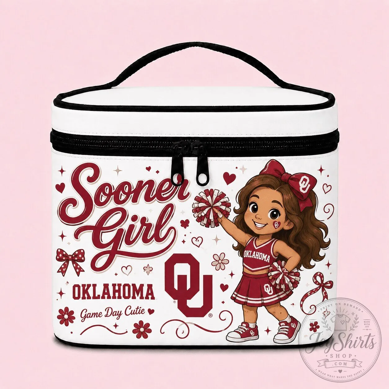 Oklahoma Sooners Sooner Girl Game Day Cutie Makeup Bag