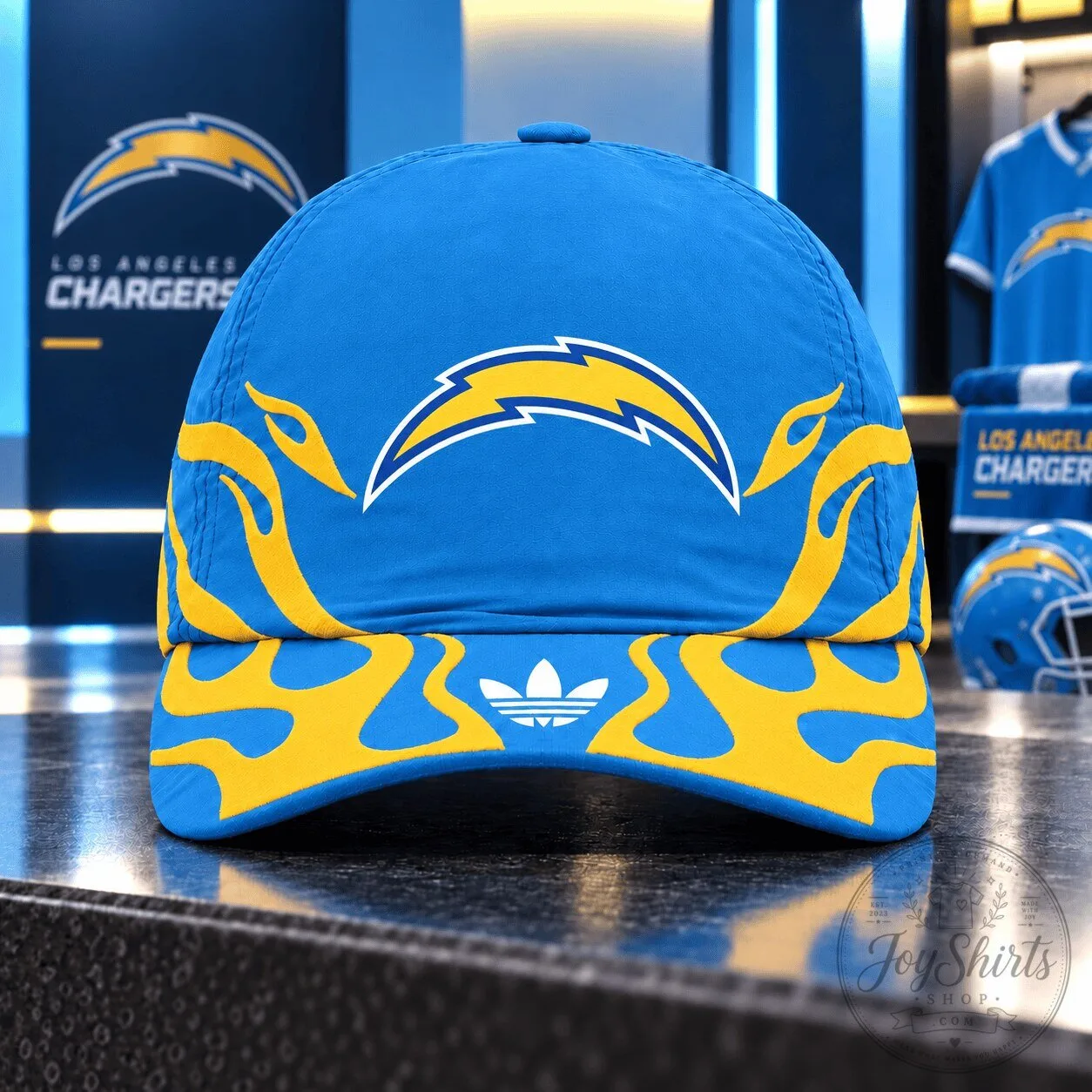 Los Angeles Chargers NFL Flame Edition Adjustable Baseball Cap Hat