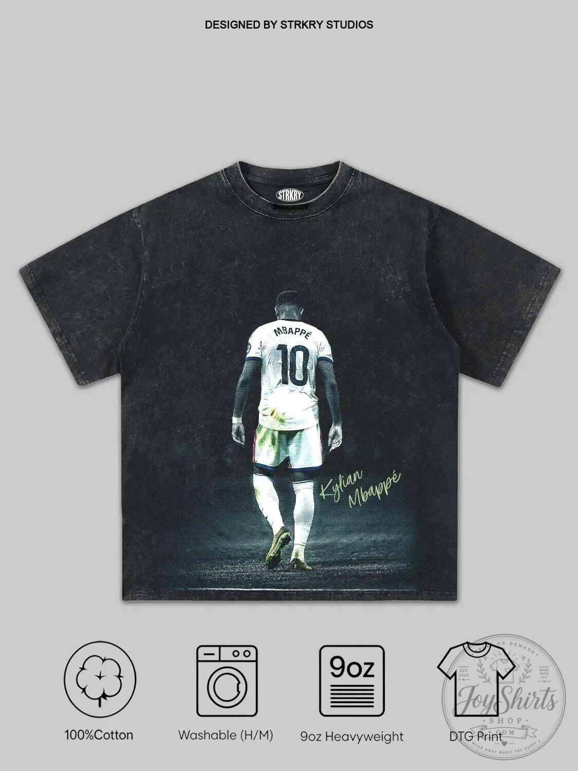 Kylian Mbappe Number 10 Football Player Graphic Print T-Shirt