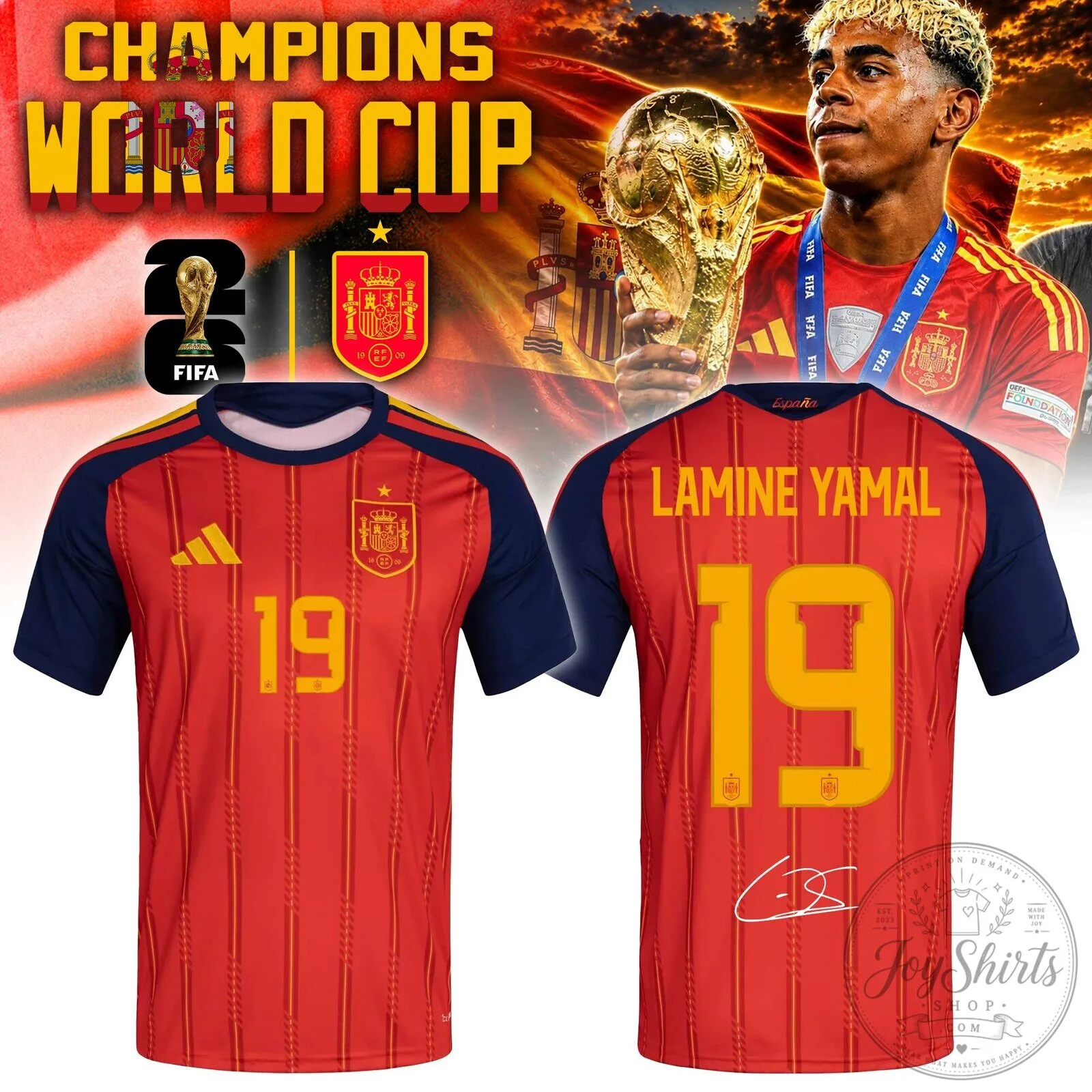 Lamine Yamal Spain National Team World Cup 2026 Edition Football Jersey