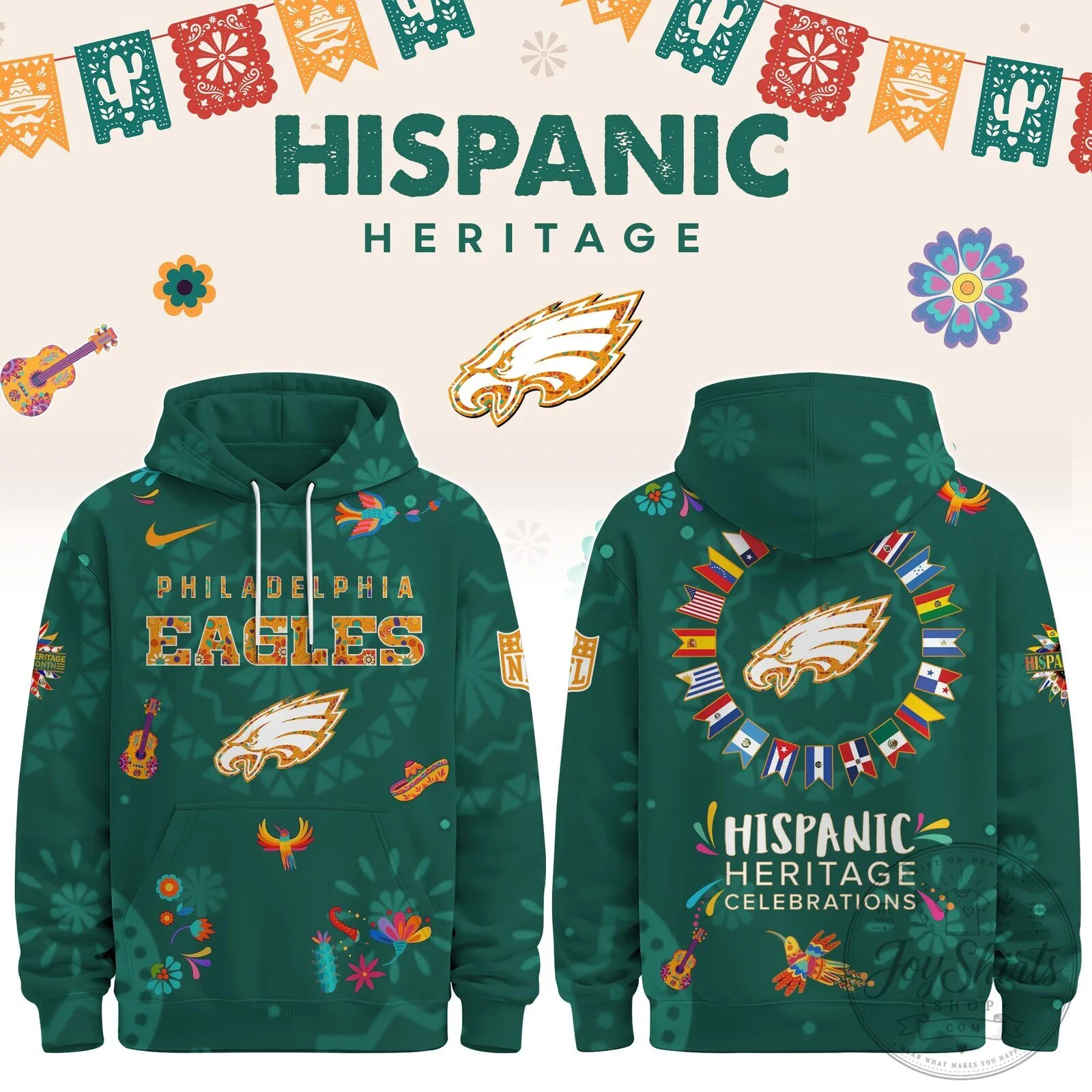 Philadelphia Eagles Hispanic Heritage Month Celebrations Limited Edition Hoodie