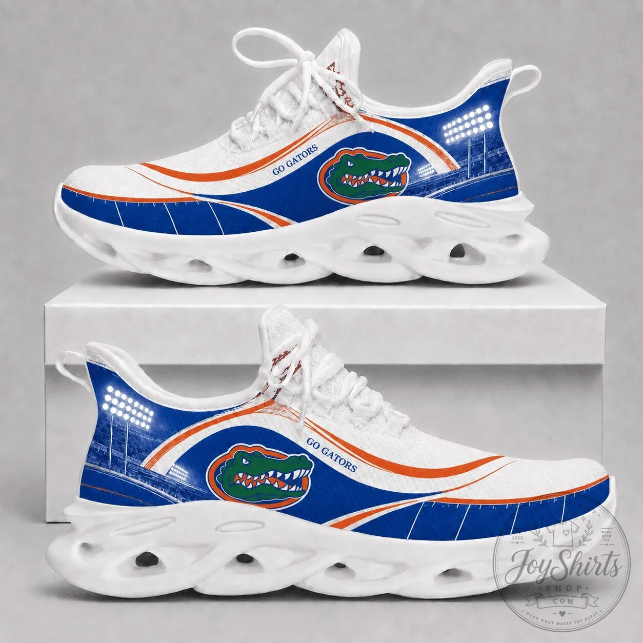 Florida Gators Football Team Stadium Design White Athletic Shoes 1 Florida Gators Football Team Stadium Design White Athletic Shoes