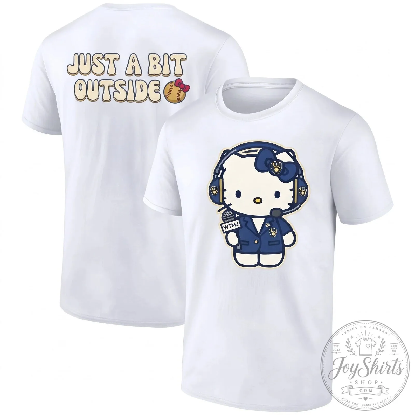 Milwaukee Brewers Hello Kitty Just A Bit Outside Baseball T-Shirt 12 Milwaukee Brewers Hello Kitty Just A Bit Outside Baseball T-Shirt