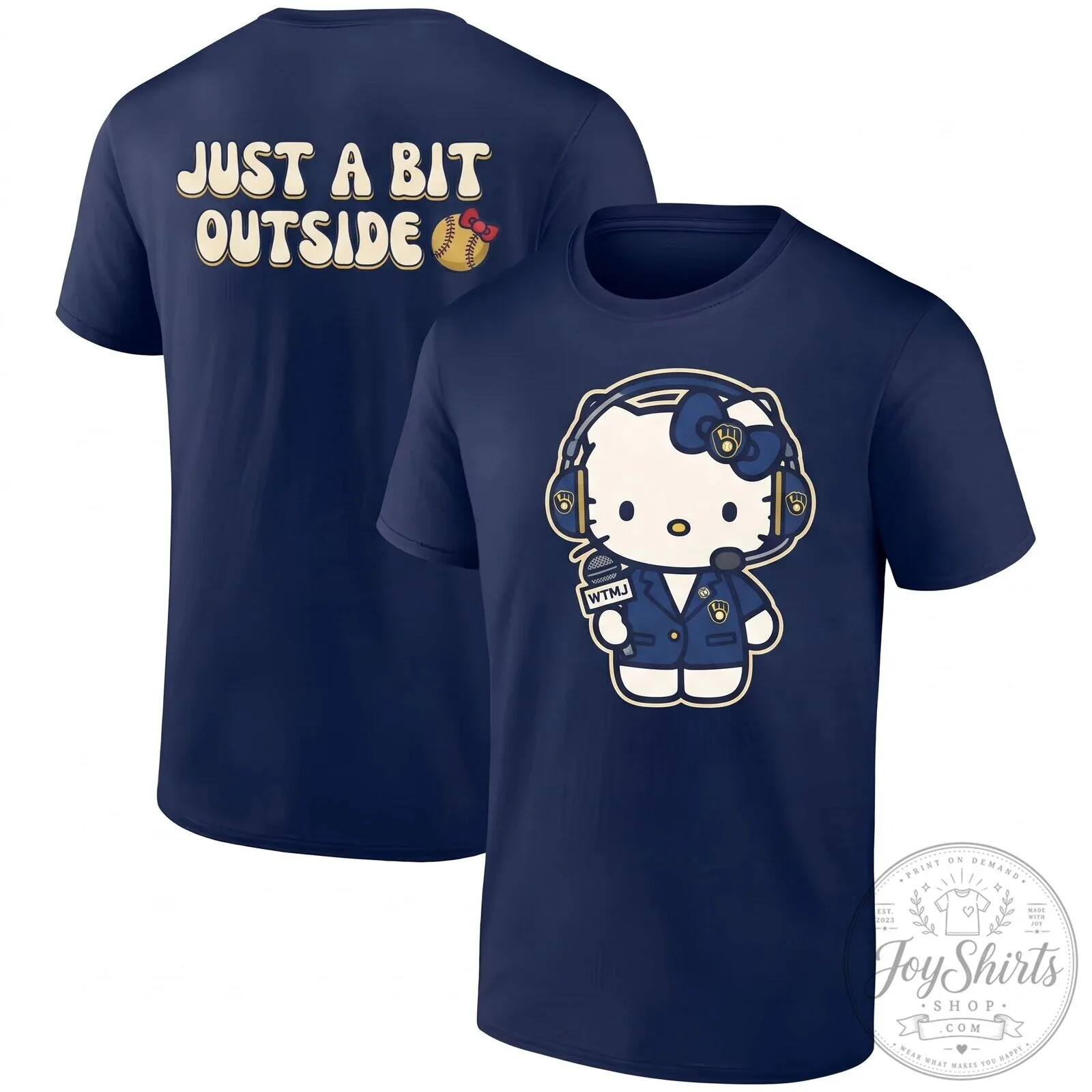 Milwaukee Brewers Hello Kitty Just A Bit Outside Baseball T-Shirt 13 Milwaukee Brewers Hello Kitty Just A Bit Outside Baseball T-Shirt