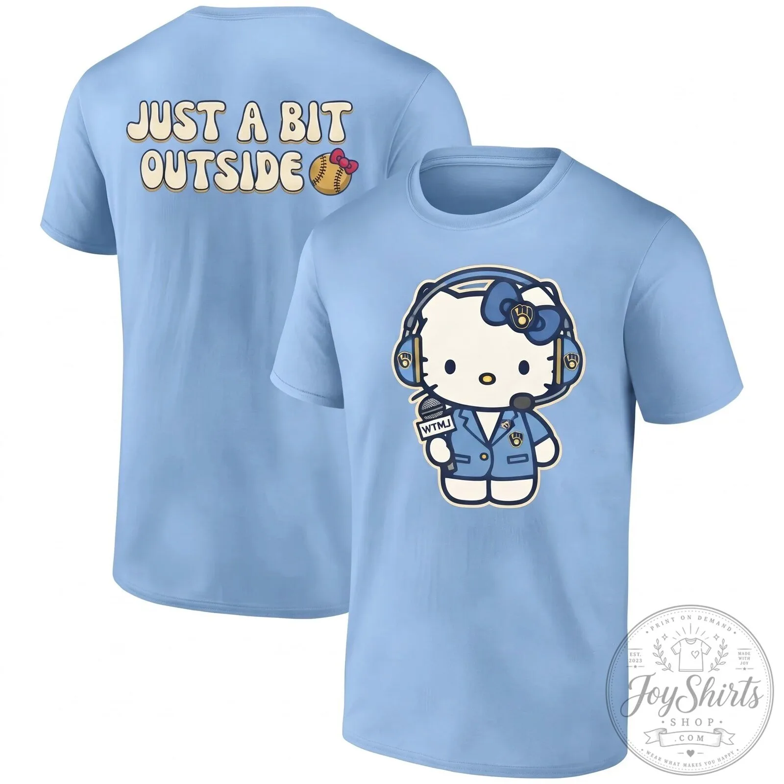 Milwaukee Brewers Hello Kitty Just A Bit Outside Baseball T-Shirt 16 Milwaukee Brewers Hello Kitty Just A Bit Outside Baseball T-Shirt