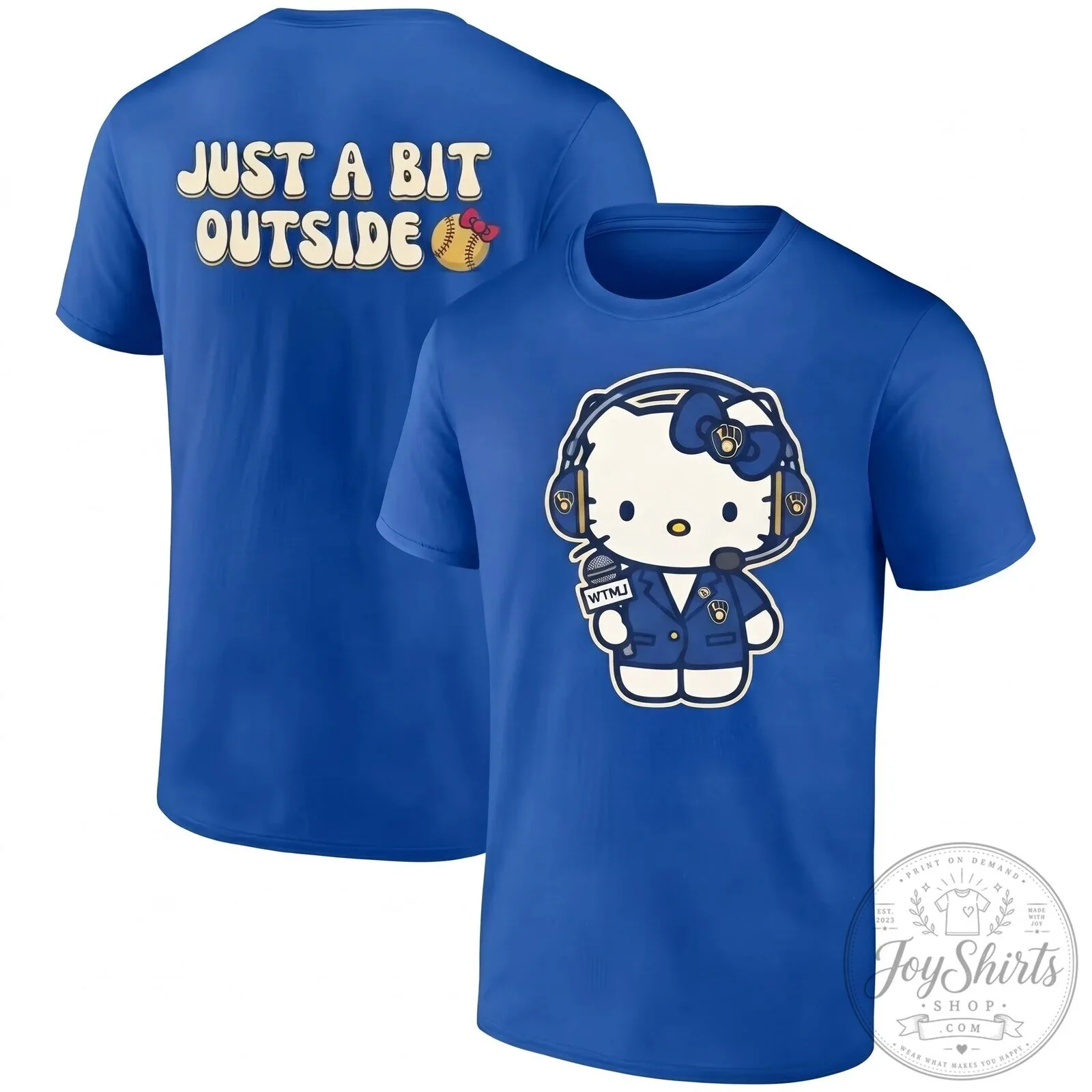 Milwaukee Brewers Hello Kitty Just A Bit Outside Baseball T-Shirt 17 Milwaukee Brewers Hello Kitty Just A Bit Outside Baseball T-Shirt