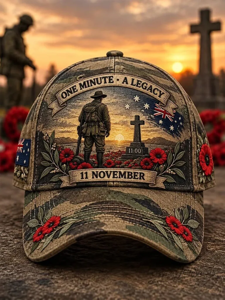 Australian Remembrance Day One Minute A Legacy Camouflage Cap Hat