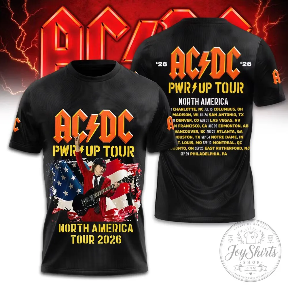 AC/DC Rock Band Shirt PWR Up Tour 2026 North America Concert T-Shirt 2 AC/DC Rock Band Shirt PWR Up Tour 2026 North America Concert T-Shirt
