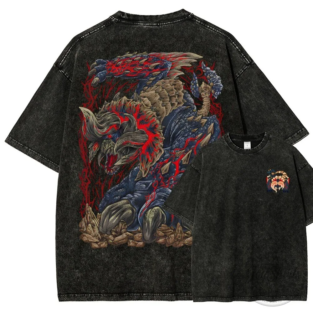 Monster Hunter Gore Magala Dragon Washed T-Shirt
