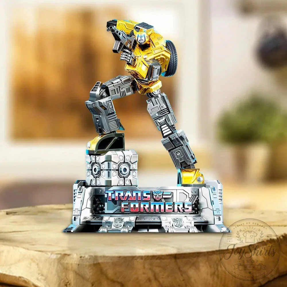 Transformers Bumblebee Robot Character Custom Shaped Acrylic Plaque