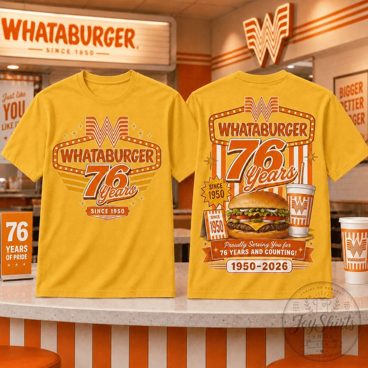 Whataburger 76 Years Anniversary Fast Food Fan T-Shirt