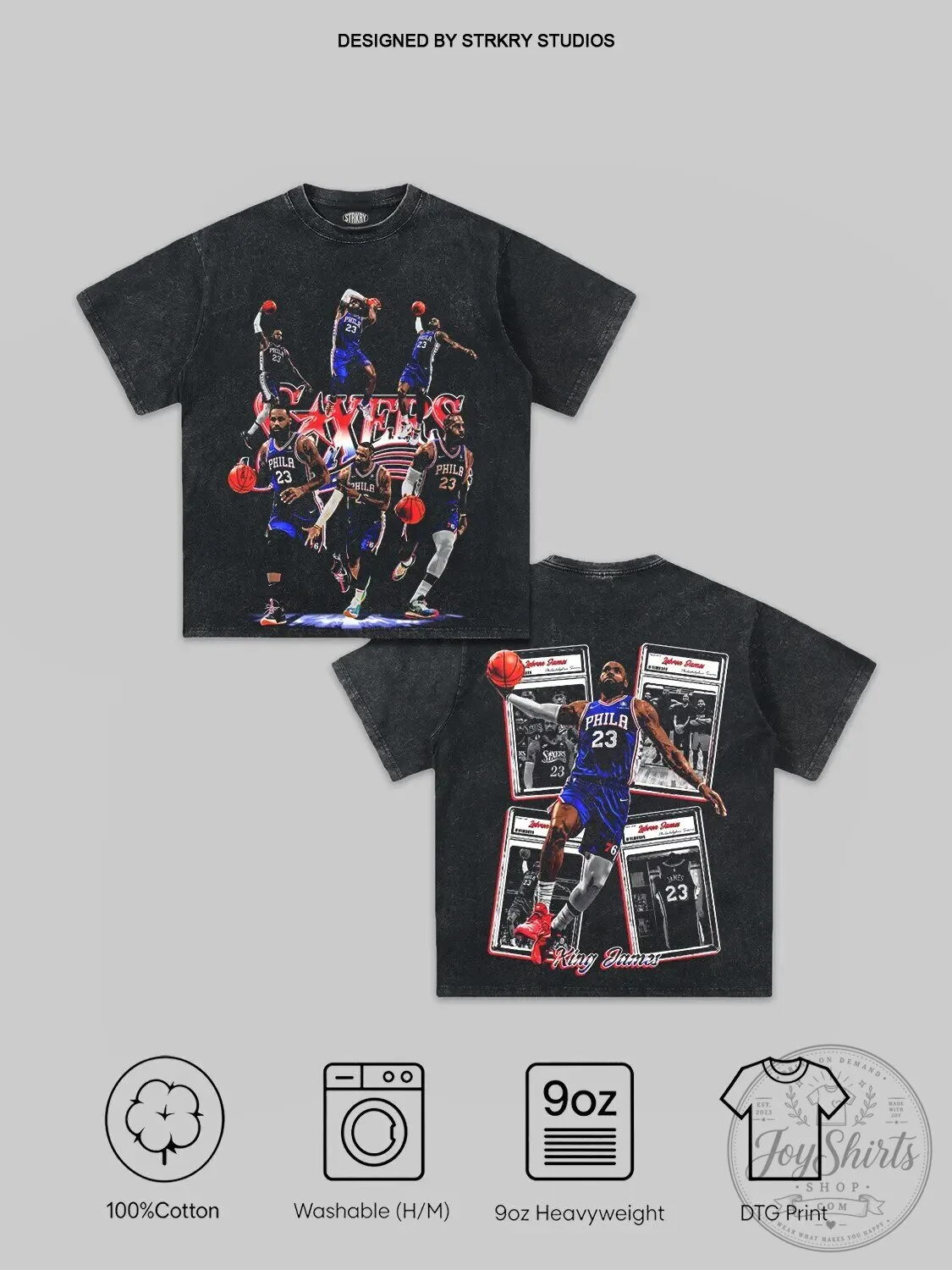 LeBron James Philadelphia 76ers Basketball King James Number 23 T-Shirt