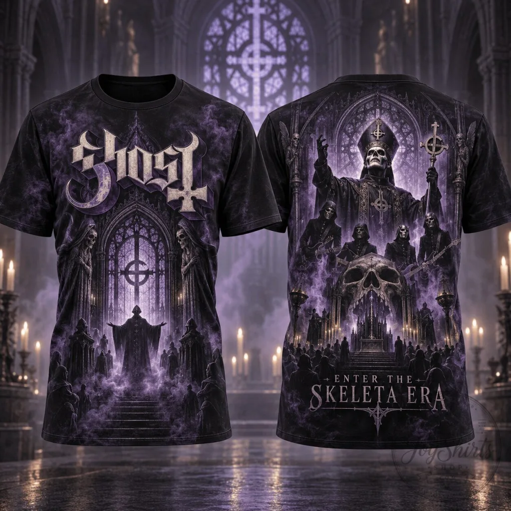 Ghost Band Skeletal Bishop Cathedral Arch Enter The Skaleta Era T-Shirt 12 Ghost Band Skeletal Bishop Cathedral Arch Enter The Skaleta Era T-Shirt