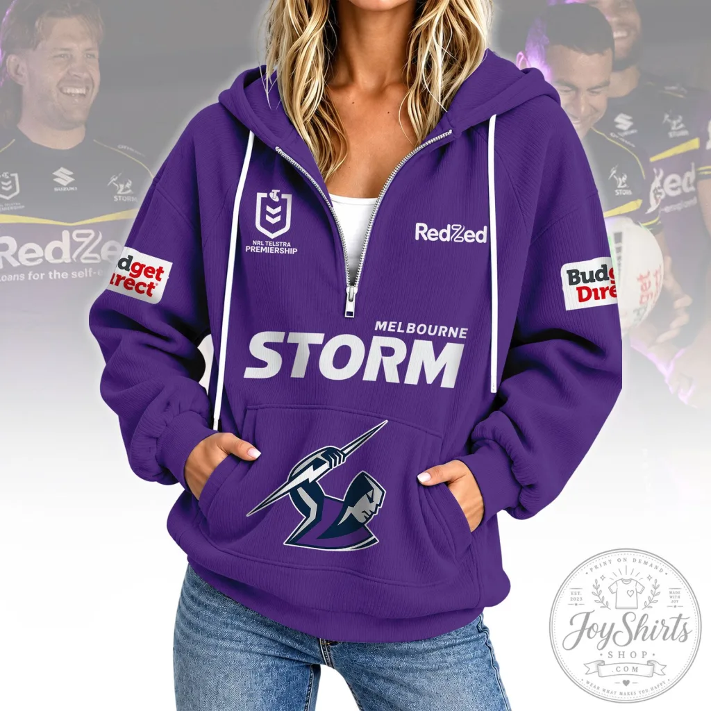 Melbourne Storm National Rugby League Telstra Premiership Purple Hoodie 6 Melbourne Storm National Rugby League Telstra Premiership Purple Hoodie