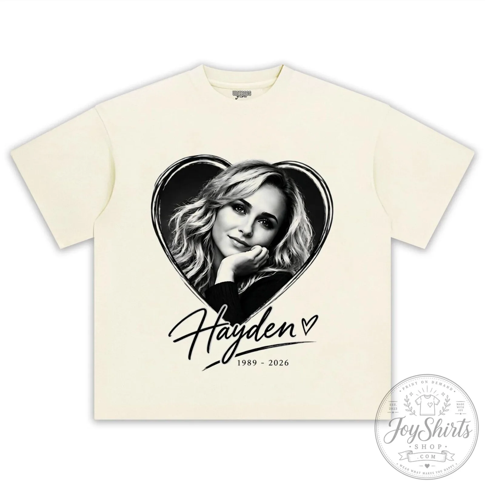 Hayden Panettiere Heart Portrait Graphic T-Shirt 8 Hayden Panettiere Heart Portrait Graphic T-Shirt