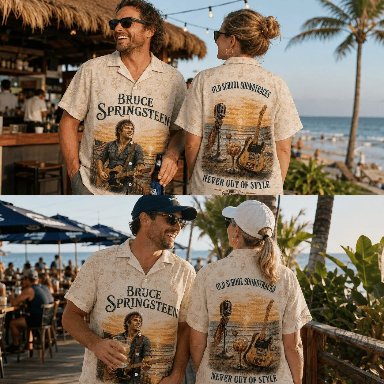 Bruce Springsteen Old School Soundtracks Never Out Of Style Hawaiian Shirt