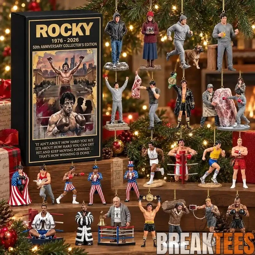 Rocky Balboa 50th Anniversary Collector's Edition Christmas Advent Calendar Ornaments