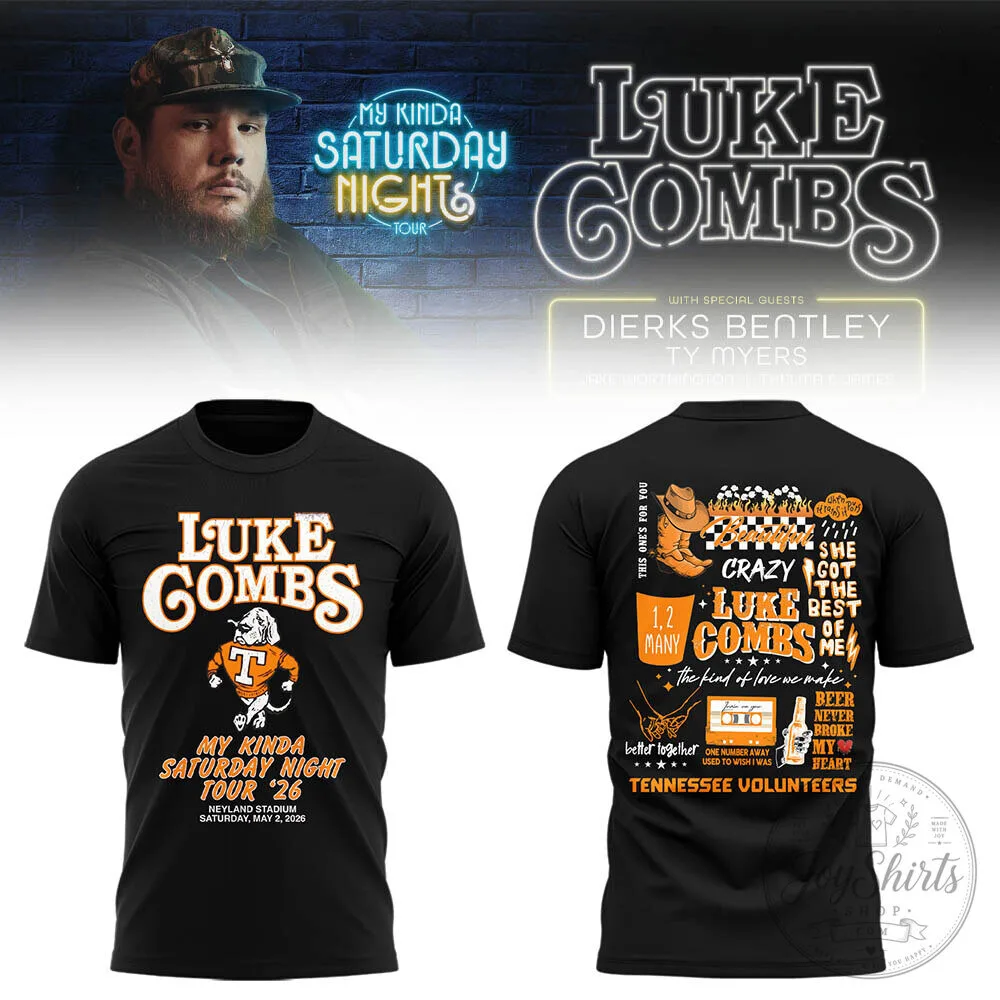 Neyland Stadium Luke Combs My Kinda Saturday Night Tour 2026 T-Shirt