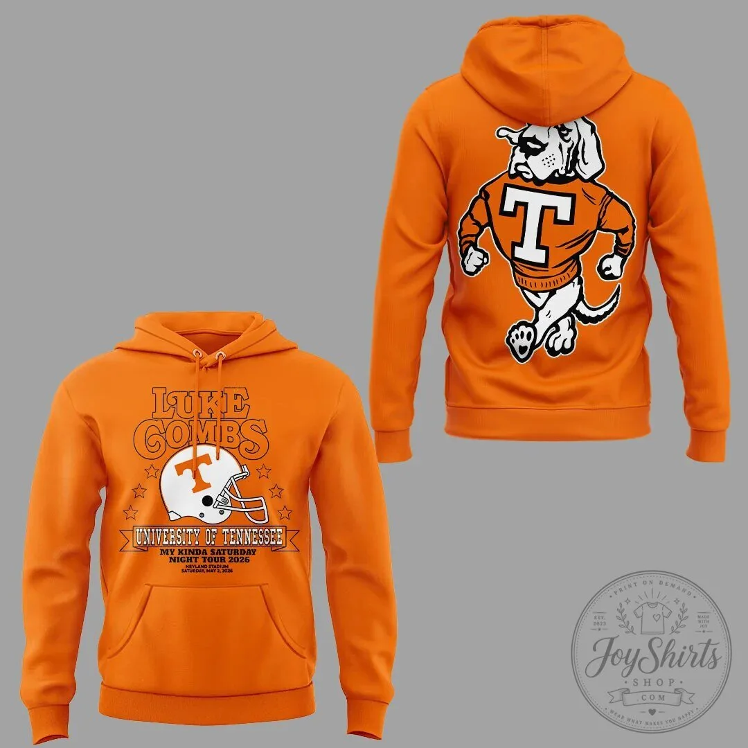 Neyland Stadium Luke Combs University of Tennessee My Kinda Saturday Night Hoodie