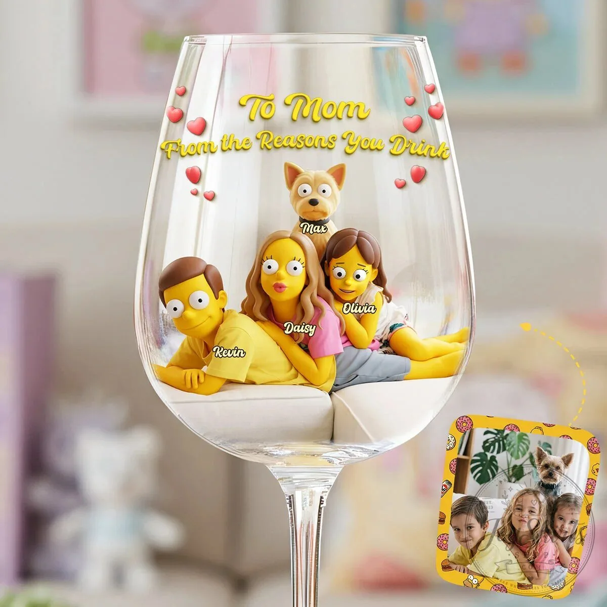 Personalized To Mom From The Reasons You Drink Wine Glass 7 Personalized To Mom From The Reasons You Drink Wine Glass
