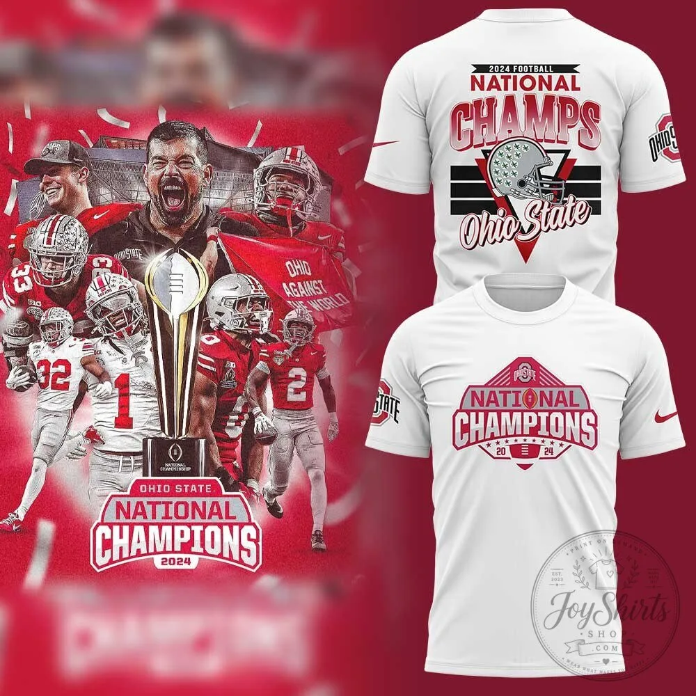 Ohio State Football National Champions 2024 White T-Shirt