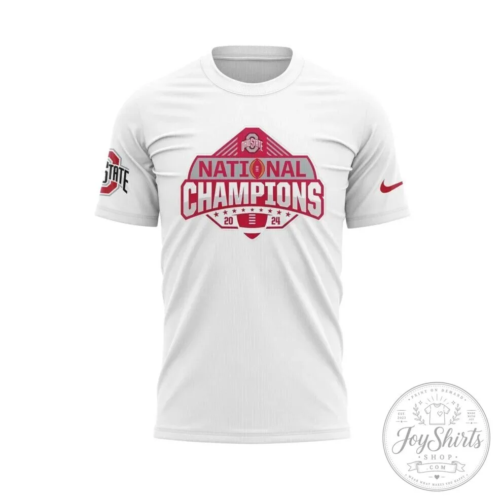 Ohio State Football National Champions 2024 White T-Shirt