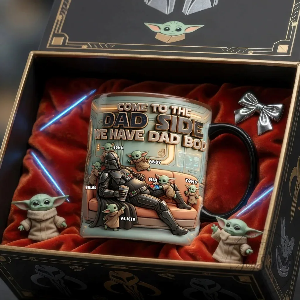 Star Wars Mandalorian Grogu Dad Side We Have Dad Bod Coffee Mug