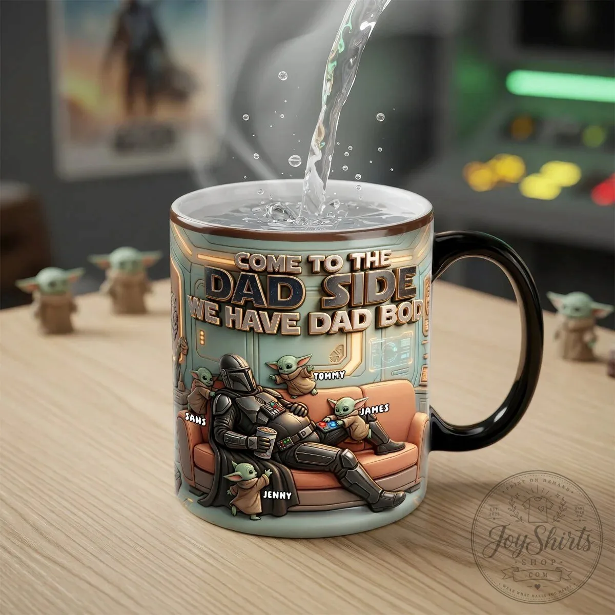 Star Wars Mandalorian Grogu Dad Side We Have Dad Bod Coffee Mug 8 Star Wars Mandalorian Grogu Dad Side We Have Dad Bod Coffee Mug