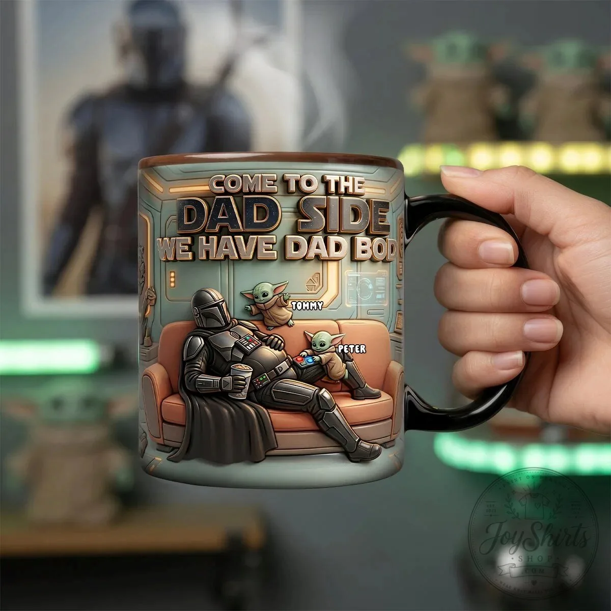 Star Wars Mandalorian Grogu Dad Side We Have Dad Bod Coffee Mug 9 Star Wars Mandalorian Grogu Dad Side We Have Dad Bod Coffee Mug