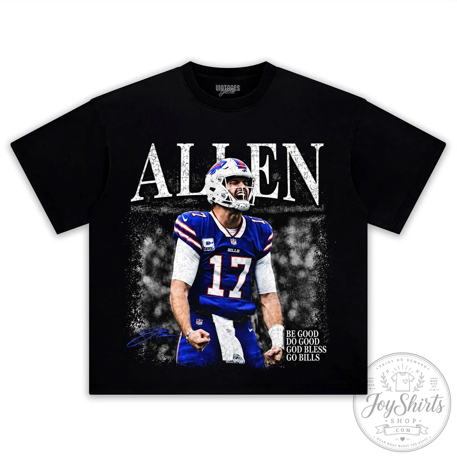 Josh Allen Buffalo Bills Number 17 Football T-Shirt