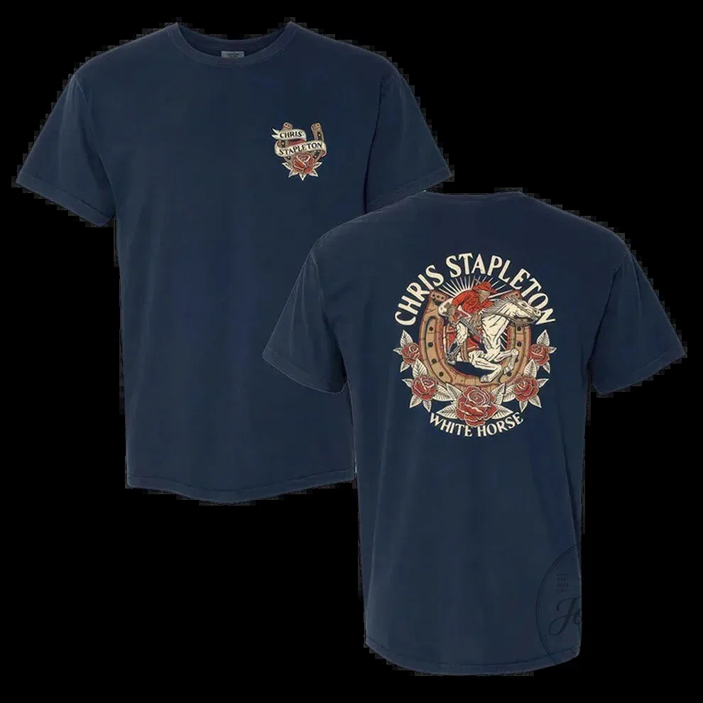 Chris Stapleton All-American Road Show White Horse Country Music T-Shirt