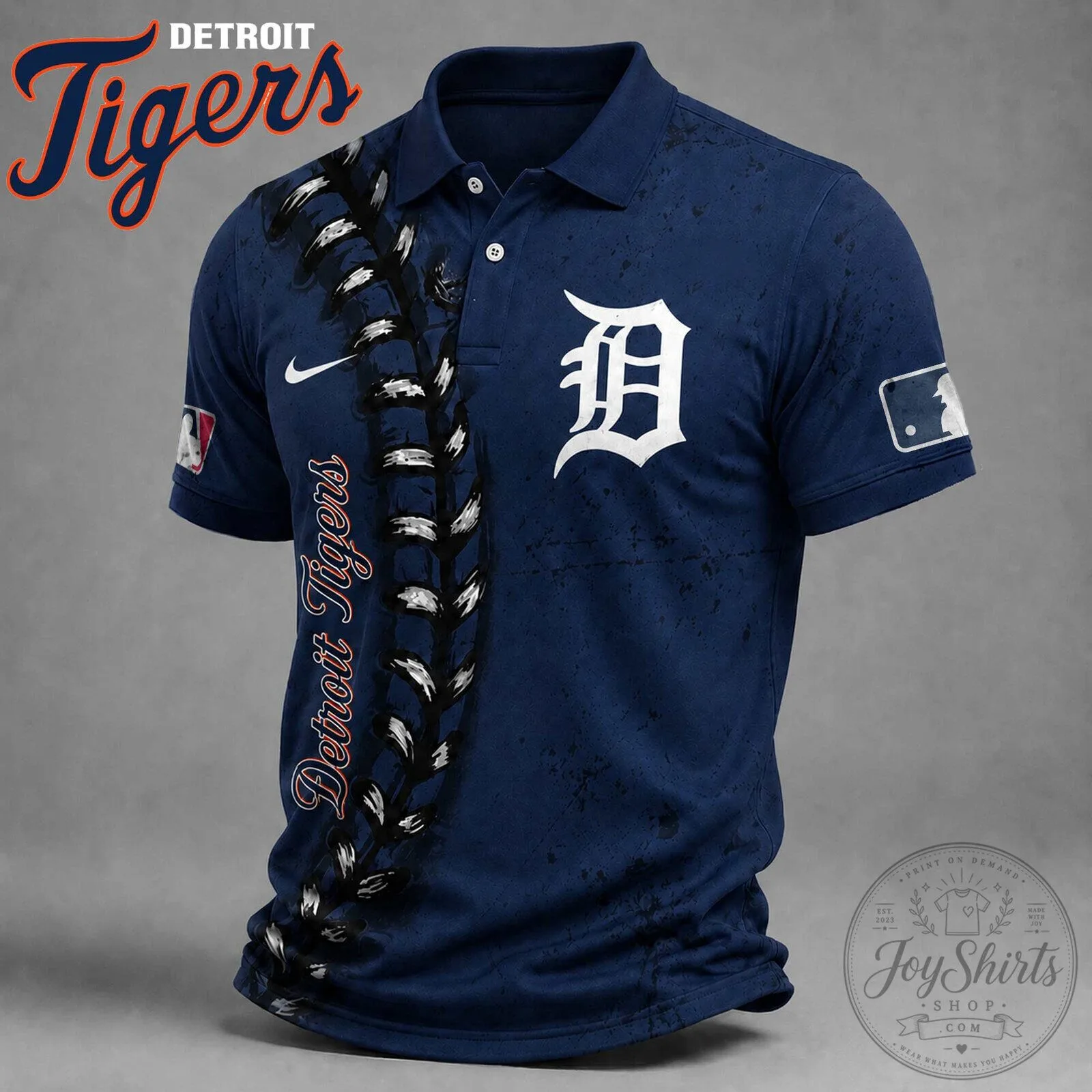 Detroit Tigers Polo Shirt, Major League Baseball Team Logo Apparel