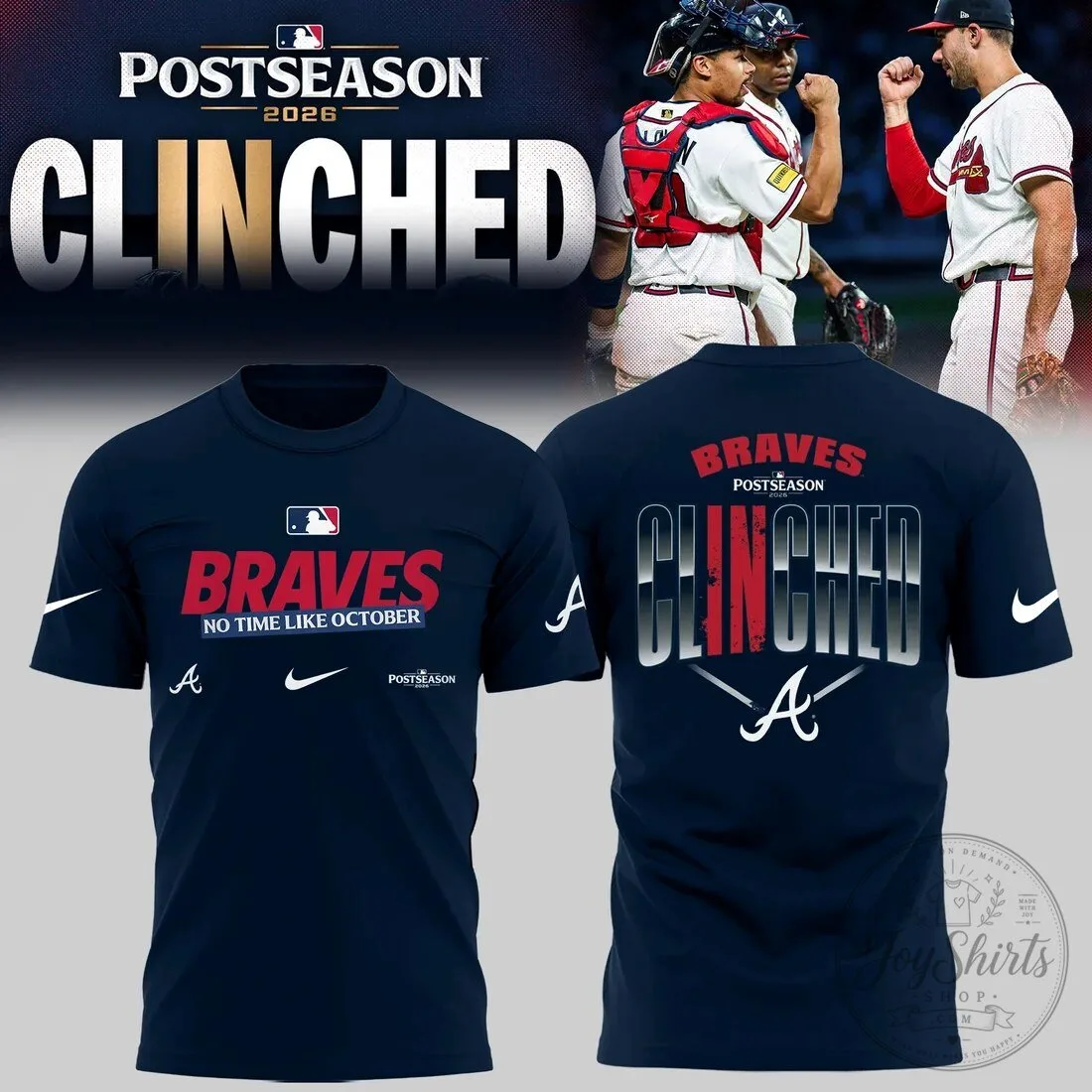 Atlanta Braves Postseason Clinched 2026 T-Shirt