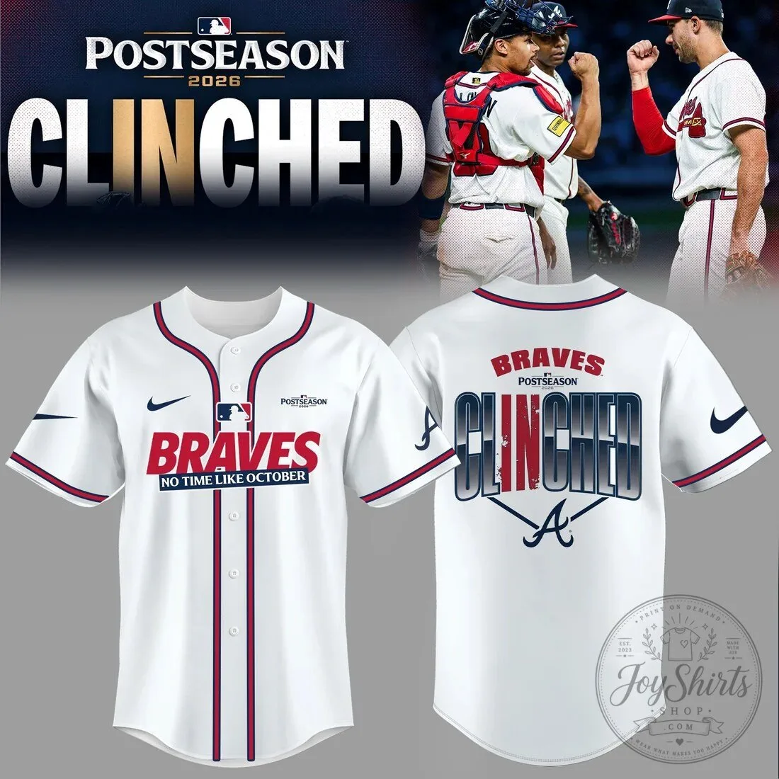 Atlanta Braves Postseason Clinched 2026 Baseball Jersey