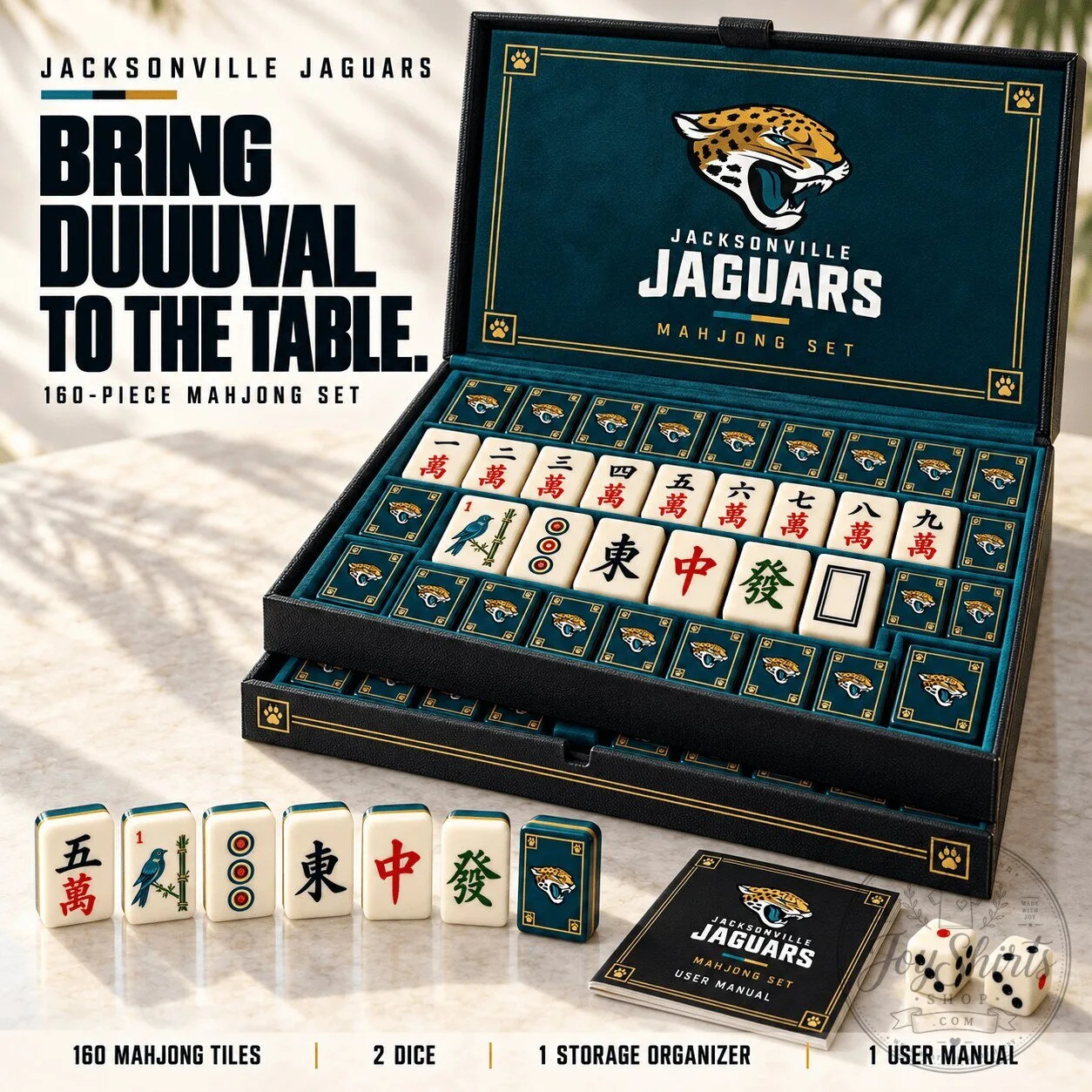 Jacksonville Jaguars NFL Football Team Mahjong Game Set