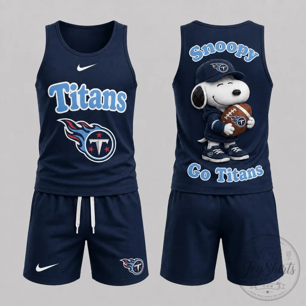 Tennessee Titans Snoopy Game Day Football Fan Tank Top