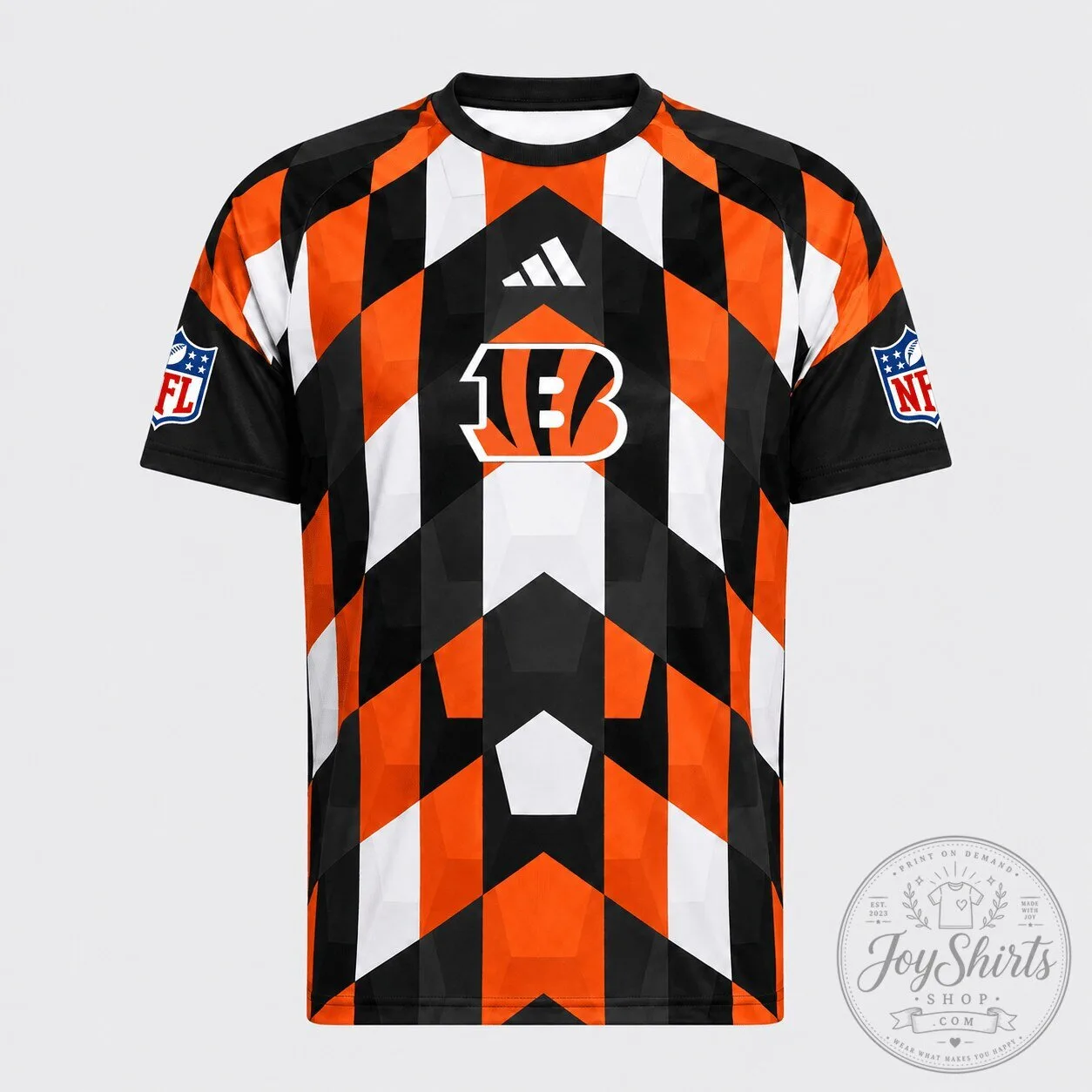 Cincinnati Bengals NFL Fan Shirt Geometric Performance Football Jersey