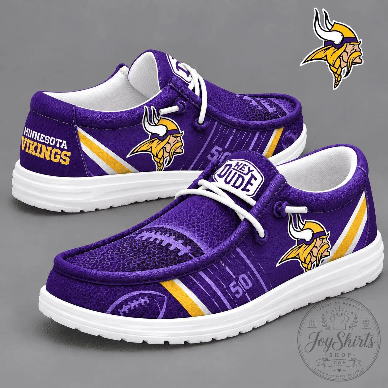 Minnesota Vikings National Football League Team Logo Purple Shoes