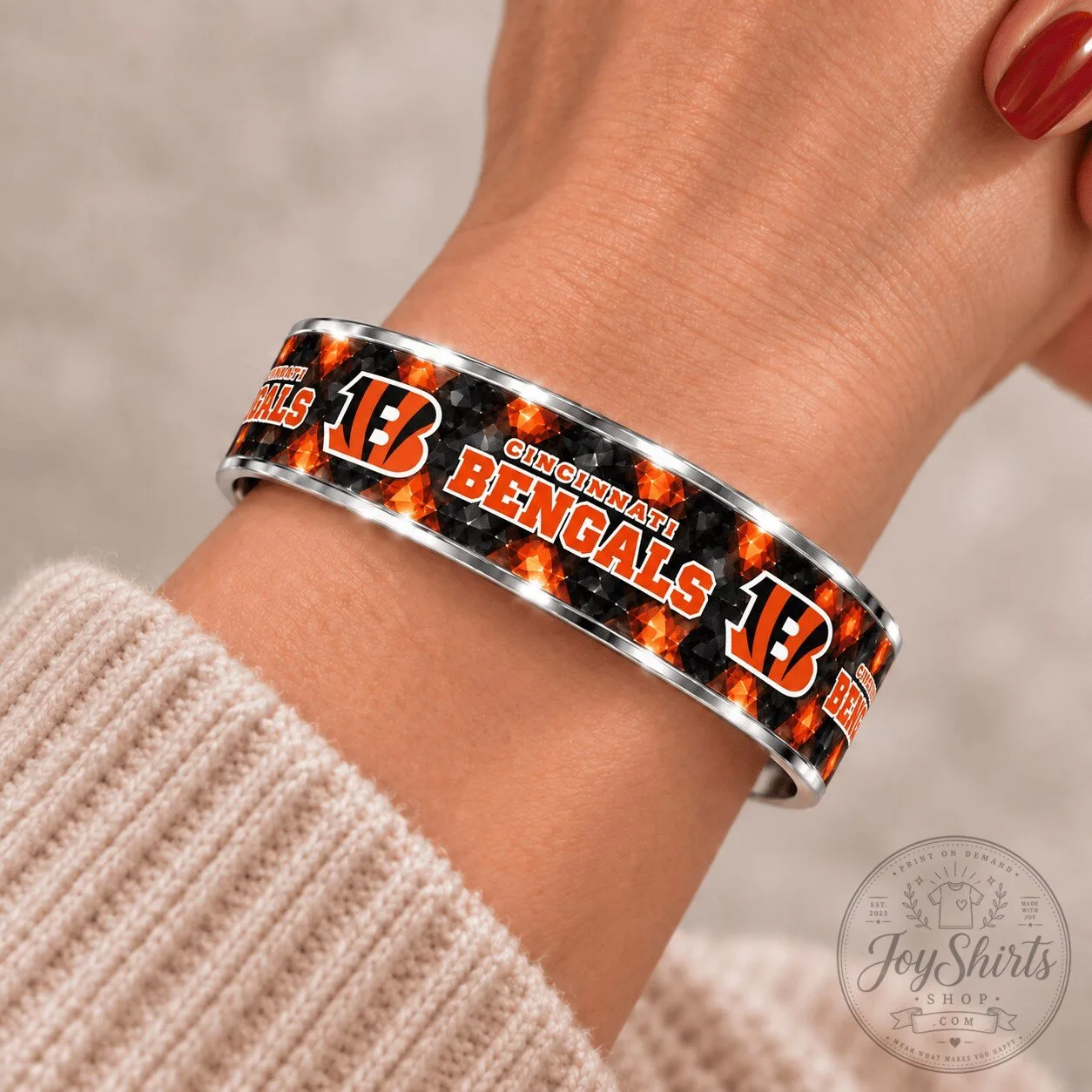 Cincinnati Bengals National Football League Team Logo Bracelet