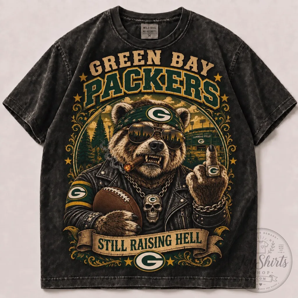 Green Bay Packers 1D Fan Vintage Washed T-Shirt for Men and Women