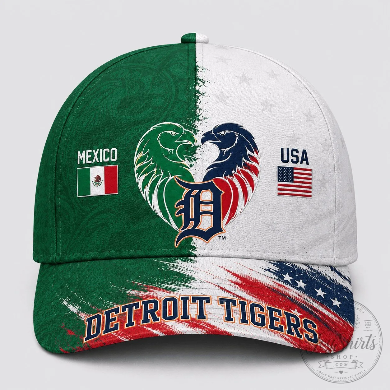 Mexico vs USA Detroit Tigers Baseball Cap Hat