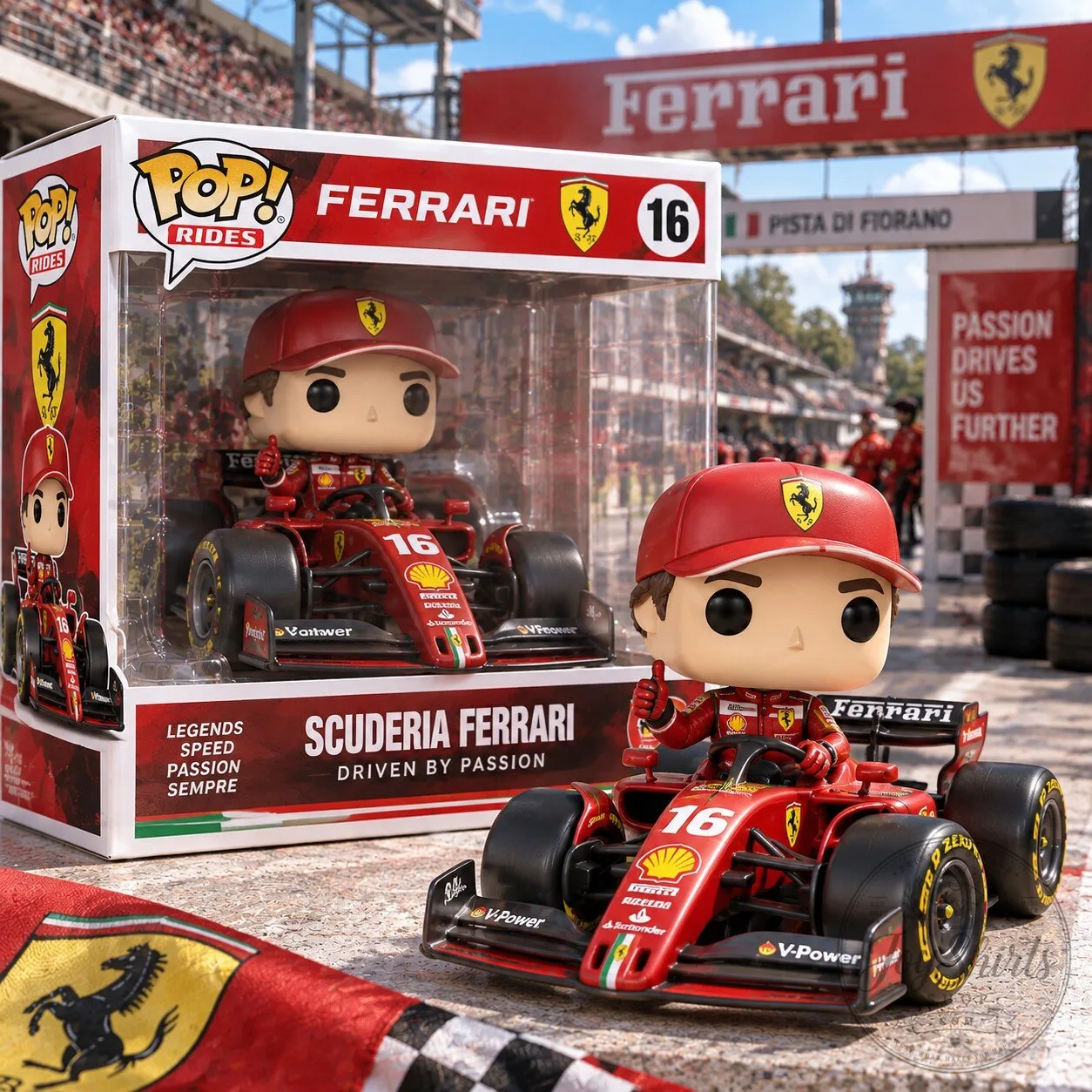 Ferrari Charles Leclerc Formula 1 Race Car Pop! Rides Vinyl Figurine