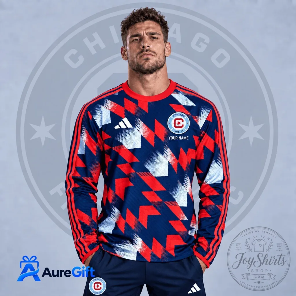 Chicago Fire FC MLS Personalized Long Sleeve Soccer Jersey Chicago Fire FC MLS Personalized Long Sleeve Soccer Jersey