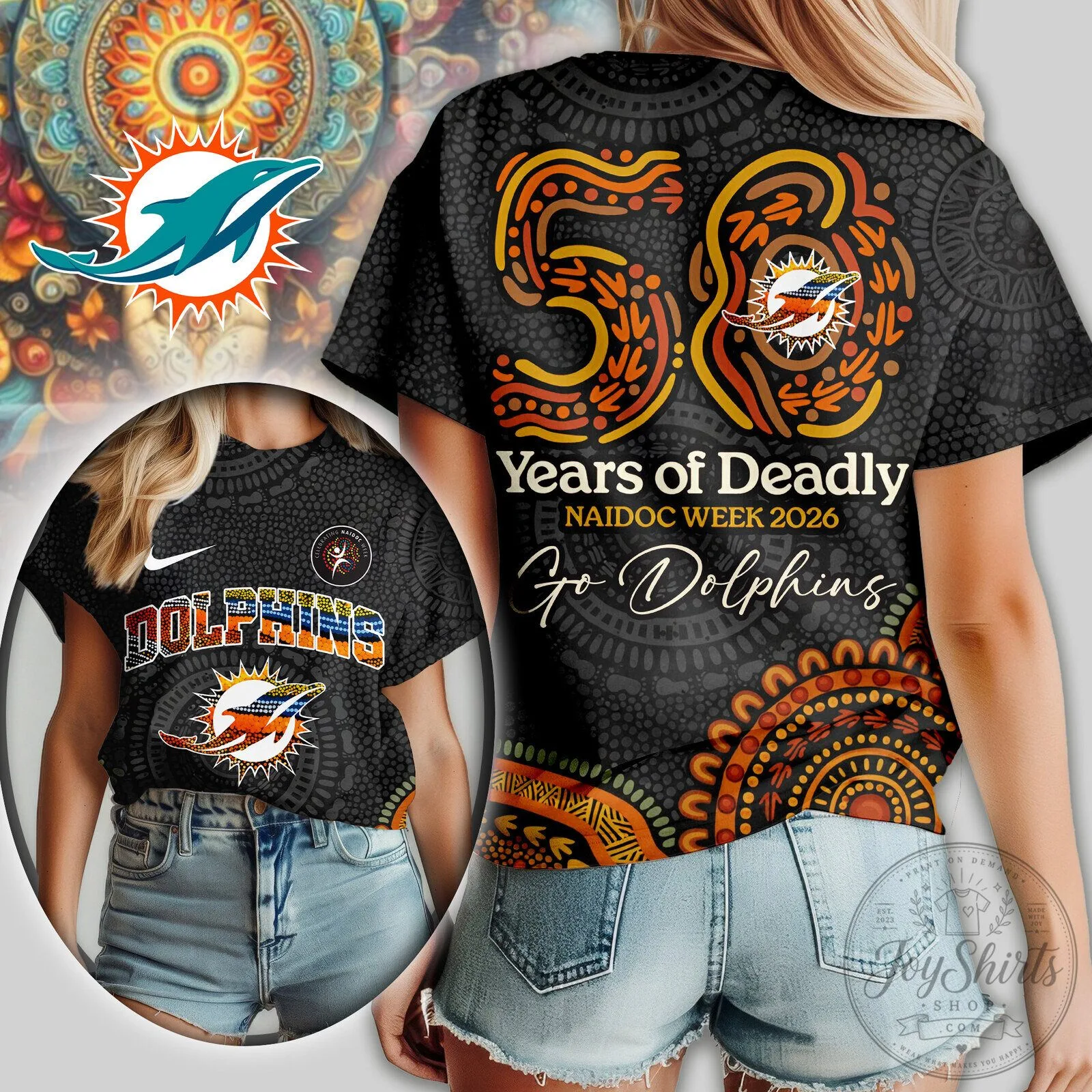 Miami Dolphins NFL Week 3 Shirt 50 Years of Deadly NAIDOC Week 2026 T-Shirt
