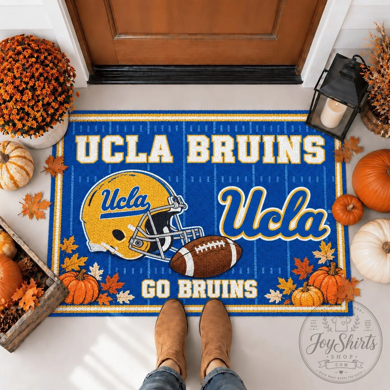 UCLA Bruins Football Field Fall Welcome Doormat