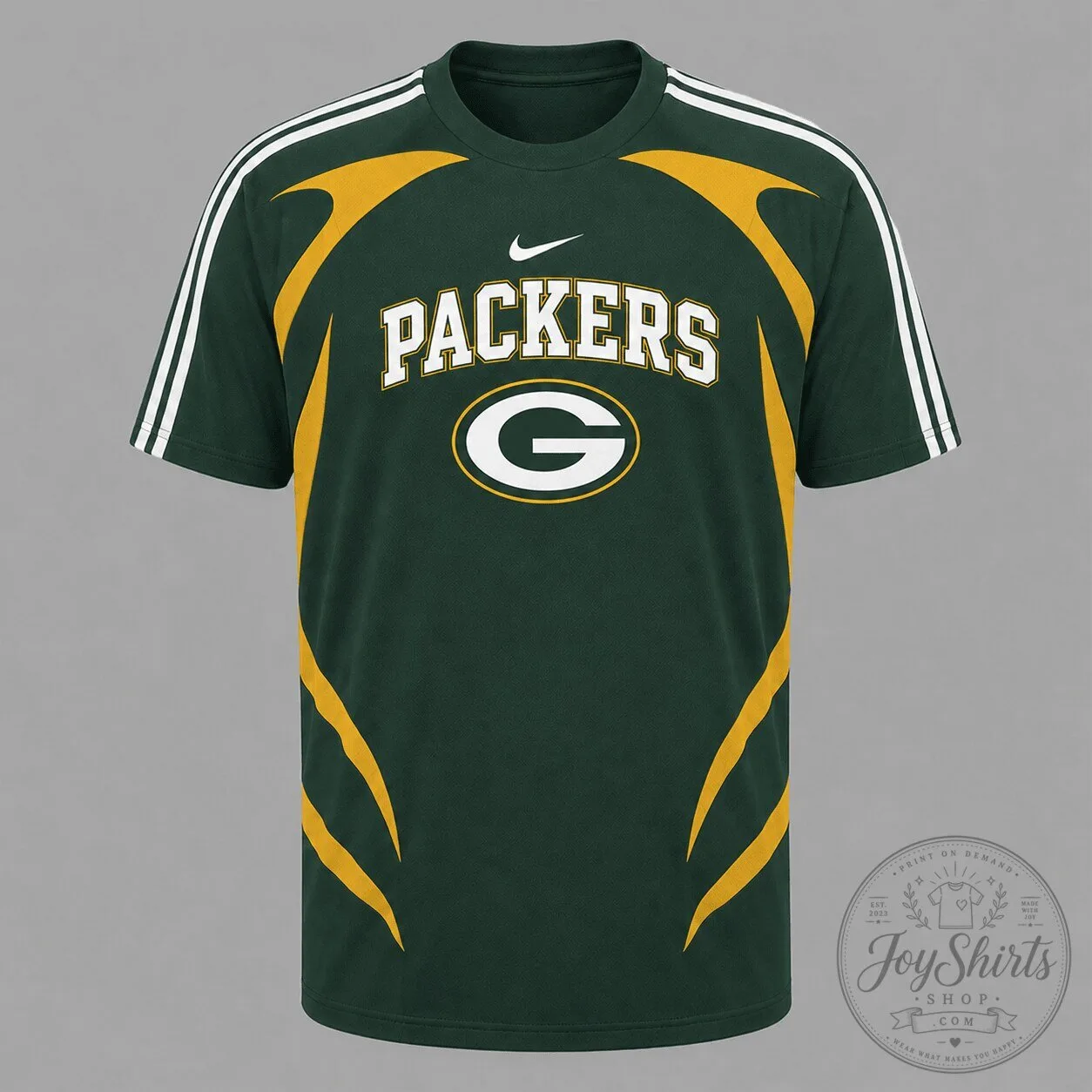 Green Bay Packers NFL Football Team Logo Athletic Short Sleeve T-Shirt